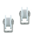 Heavy Duty Groove Track Wheel For Sliding Doors And Barn Doors With 304 Stainless Steel Bracket And Nylon Castor Built Tough And Durable Furniture And Industrial Cart Caster Set 2 Pcs front view