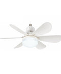 40W Small Ceiling Fan with Lights, Remote, 3 Color Temps, 520mm White with four blades and built-in light.