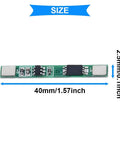 10 Pack 1S 3.7V Lithium Battery BMS Protection Board For 18650 Cells Overcharge Safety Management PCB, 40mm x 2.5mm size.