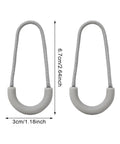 10 Pack Heavy Duty U Shape Zipper Pulls For Backpacks Luggage And Clothes With Nylon Rubber Grip 3Mm Cord Replacement Zips In Gray