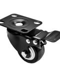 Heavy Duty Swivel Caster Wheels 2 Inch Rubber Base With Top Plate And Bearing 24 Pack Total Lock Brake For Carts And Equipment