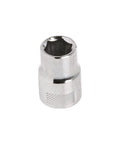 Shallow Metric Socket Three Eighths Inch Drive Ten Millimeter Six Point With Chrome Finish Corrosion Resistant Easy Size Markings