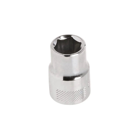 Shallow Metric Socket Three Eighths Inch Drive Ten Millimeter Six Point With Chrome Finish Corrosion Resistant Easy Size Markings