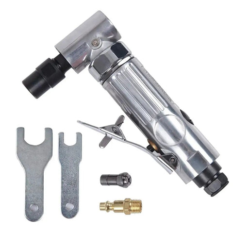 Heavy Hitter 90 Degree Angle Sander With 2000 RPM Variable Throttle And Inline Regulator Compact Pneumatic Mini Grinder tools and attachments.