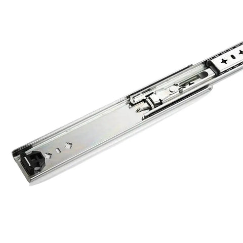 Full Extension Locking Drawer Slides Made From Cold Rolled Steel With Blue Zinc Plated Finish Smooth Rail Glide For Cabinet Drawers