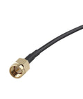Close-up of SMA Male To SMA Female Right Angle Aerial Extension Cable RG174 1M Coaxial Antenna Adapter For 4G LTE WiFi Router FPV Drone Ham Radio