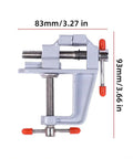 Reliable Mini Bench Vise With Quick Release Table Clamp And Drill Press Mount Holds Rock Solid For Jewelry Watch Fixing And Weekender Hobby Craft Projects Shop Staple, compact gray clamp, 83mm x 93mm.