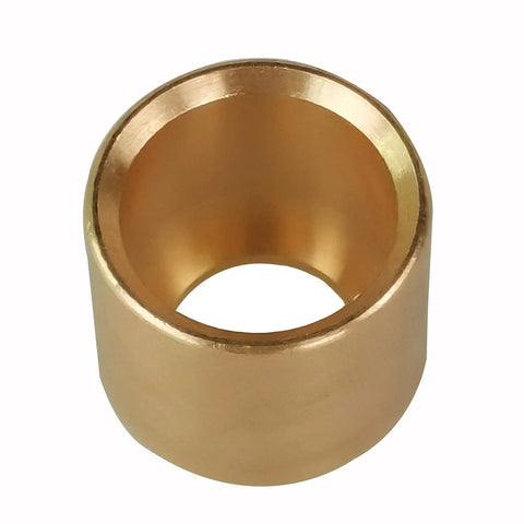 Close-up of brass shifter bushing sleeve for Mazda MX-5 Miata 5-speed isolator cup