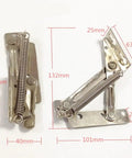 Top Shelf Set Of Two Heavy Duty Spring Hinges For Folding Sofa And Bed 80 Degree Cabinet Door Lift Support showing dimensions and details.
