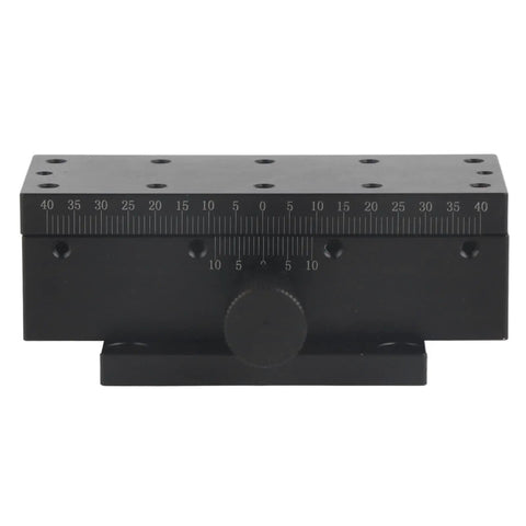 90X Linear Slide Rack And Pinion Sliding Table For Equipment, Aluminum Alloy Pro Grade Movement Platform, 35mm Travel, 0.7 Inch Per Turn Knob, 30 Micron Positioning Accuracy, Heavy Duty Linear Guide System, black
