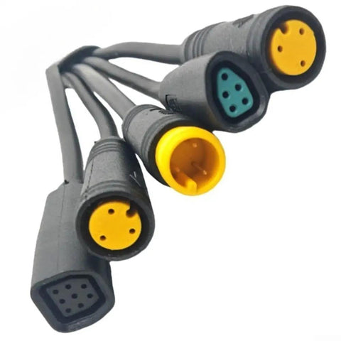 Bike Motor Cable 1T4 Main Harness With 8Pin 5Pin 3Pin Connectors For Bafang E Bikes, 120Cm Weatherproof Wire Harness Compatible With M215 M315 M615 M225 M325 M625 G341 G321 S307 C101 S10F Black Easy Install