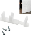 5 Pack Adjustable Bypass Sliding Door Guides For Closet Doors White Fits Three Quarter To One And Three Eighths Inch Thick Bypassing Doors Mount Design