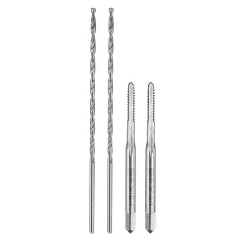 Tap And Drill Bit Set With 2 56 UNC Taps And 1.8mm Drills HSS 6542 High Speed Steel For Durable Clean Threads Handy DIY Tool Kit