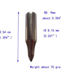 Pro Grade Glue On Archery Field Points Set For 8mm Shafts 30 Pcs 80 Grain Practice Arrow Tips dimensions and weight detail