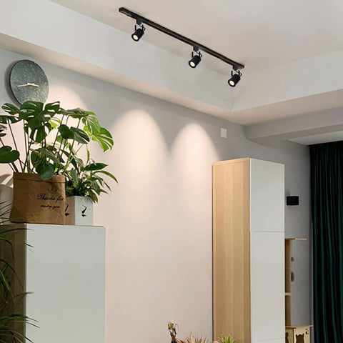 12 Pack LED Track Light Heads 7W H Type Dimmable Ceiling Spotlight 4000K Neutral White 36 Degree Beam Black Track Mounts