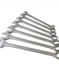 Jumbo Fractional And SAE Combination Wrench Set For Big Bolts, 7 Piece With Roll Case, Heavy Duty Jumbo Wrenches