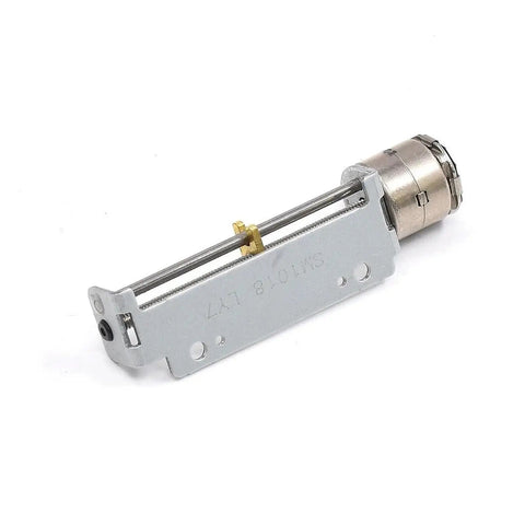 Compact All Metal Micro Linear Stepper Motor With Lead Screw And 32mm Stroke Smooth Operator For Tight DIY Builds And Precision Automation Runs Quiet Without Breaking A Sweat, side view