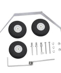 Aluminum Main Landing Gear Wheel Kit For RC Airplane Cessna 182, 55mm wheels, 198mm gear, hardware included, ARF PNP part