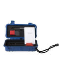 Heavy Duty Six In One Metal Hardness Tester For Tool Steel Stainless Cast Iron Copper Zinc And Aluminum With Dead On Accuracy and Rugged Build For The Daily Shop Grind And Fast Results in a protective blue case with tools inside.