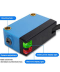Background Suppression Photoelectric Switch With Diffuse Sensor, Detection Range From 10 To 450 Mm, NPN Output, 2 M Cable