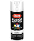 Sixty Pack Of Twelve Oz White Gloss Spray Paint With Primer For Indoor Outdoor Projects Featuring Tough As Nails Rust Shield and Big Button Valve.