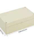 Rugged Outdoor Ready IP65 ABS Junction Box Dustproof Electrical Project Enclosure In Pale Gray 6.2 x 3.54 x 2.3 Inch, Built to Last, Easy Mounting, Quick Access for Repairs Without Cable Cutting.