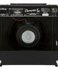 Back view of Champion 50 II Guitar Amplifier Bundle With 13 Foot Joe Strummer Instrument Cable, showing connections and speaker inside.