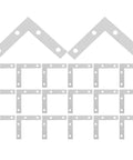 Heavy Duty L Shaped Iron Corner Brackets for Cabinets and Metal Frames, Multi Purpose Silver Flat Corner Braces set of multiple pieces