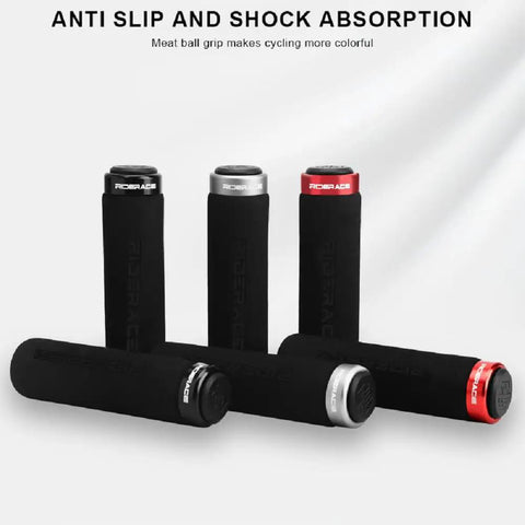 Lock On No Slip Bike Handlebar Grips With Sweat Wicking Foam For Mountain MTB BMX And Folding Bikes displayed in various colors