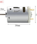 Side view of a Six To Twelve Volts High Torque Mini DC Gear Motor With Ten Thousand RPM For RC Boats And Smart Cars Built Tough 380 Style Motor