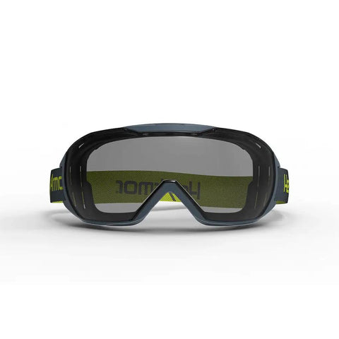 Front view of MX500 Safety Goggles with 23 Percent Gray Tint, Adjustable Cloth Strap, TruShield Anti Fog Coating for Clear Outdoor Vision.