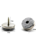 Top Shelf Furniture Felt Gliders With Threaded Screws And Heavy Duty Chair Leg Caps To Shield Floors From Scrapes While Keeping Your Setup Rock Solid Smooth As Silk And Dead Simple To Mount showing metal glider with felt base sizes.