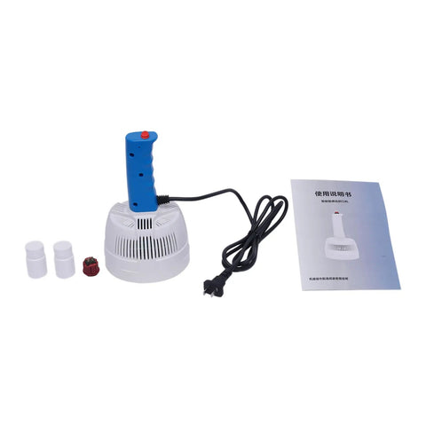 Pro Grade Handheld Bottle Cap Sealer Matches 20 To 100 mm Flat Caps Features Five Power Levels 100 W To 500 W Smart Digital Timer Plug And Play Setup For Rock Solid Snappy Results No Sweat Everyday