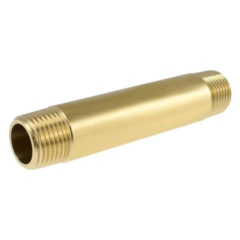 Beefy Brass Pipe Fitting Long Nipple One Half NPT Male To One Half NPT Male 4 Inch Cast Straight Extender Connector