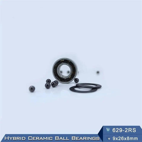 Super Smooth Hybrid Ceramic Ball Bearings 9X26X8Mm With Abec 1 Grade Precision for motor spindles and industrial gear.