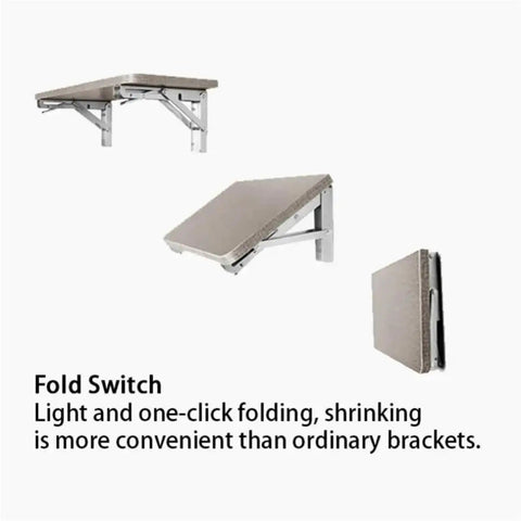 12 Inch Folding Shelf Brackets For Durable Stainless Steel Collapsible Shelves showing folding mechanism