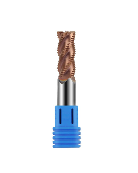 Half Inch Carbide Roughing End Mill With TiN Coating, Four Flute CNC Router Bit for Carbon, Alloy, Hardened Steel, Half Inch Shank