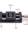 X Axis Linear Stage 10mm Stroke Fine Tuning Precision Micro Sliding Table For Lab Experiments Pro Grade Aluminum Frame