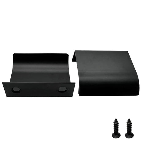 Six Pack 50Mm Drawer Pulls Matte Black Aluminum Cabinet Handles with hidden mounting and screws