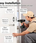 Focus on easy installation instructions for Top Tier Smart Keyless Entry Door Lock With Digital Keypad And Built In WiFi.