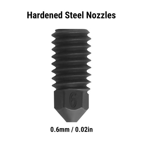 Top Tier Hardened Steel 3D Printer Nozzles 6 Pack Featuring.6Mm Bore And CNC Machined Finish With A Super Smooth Glossy Interior For Rock Solid Extrusion On PLA ABS PETG And TPU Filament Builds All Day Long