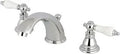 Widespread Bathroom Faucet In Polished Chrome Finish, Top-Notch Solid Brass Construction, Deck Mount 8 To 16 Inch Spread, three-hole