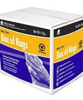 Box of Absorbent White Recycled T Shirt Cloth Rags For All Purpose Wiping Cleaning Polishing Made From 100 Percent Recycled Materials