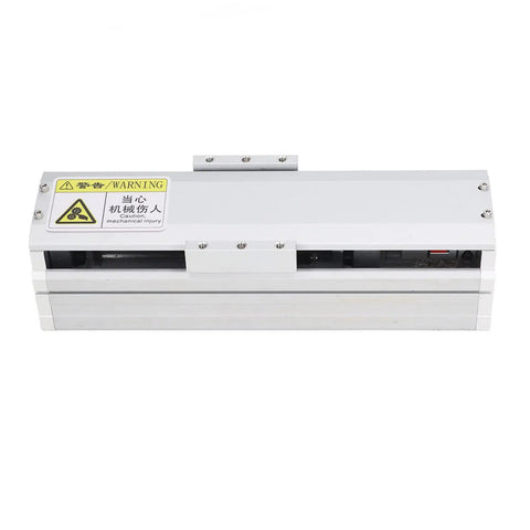 Sturdy Electric Linear Rail Guide For Race Scene With 100mm Rail, Aviation Aluminum Build, and dual shaft support.