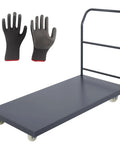 Load Up Your Gear On This Rock Solid Heavy Duty Flatbed Cart 60X30 2000 Lb Steel Platform Truck with gloves.