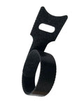 Reusable Black Cable Ties 50 Pack Hook And Loop Wire Wraps showing a single tie with hook-and-loop closure.