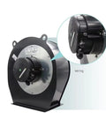 G3G280Br04M7 Bad Boy Centrifugal Fan showing rear view with brushless servo motor and wiring details.