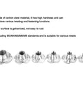 120 Piece Tee Nut Set Carbon Steel Galvanized For Wood Projects And Furniture Hardware Heavy Duty Fasteners With M3 M4 M5 M6 M8 Sizes