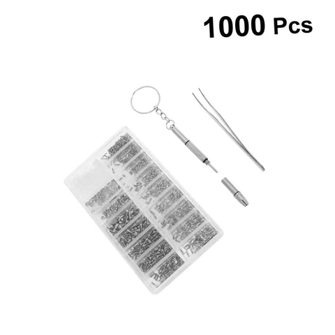 Must Have Mini Screw Kit Set Stainless Steel Miniature Screws With Screwdriver And Tweezers For Glasses Watches Cameras