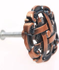 Old School Antique Brass Hollow Door Knob For Cabinets And Drawers, Vintage Wardrobe And Kitchen Handle, side view